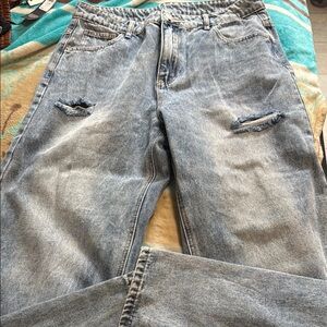 Men's Blue Distressed Jeans